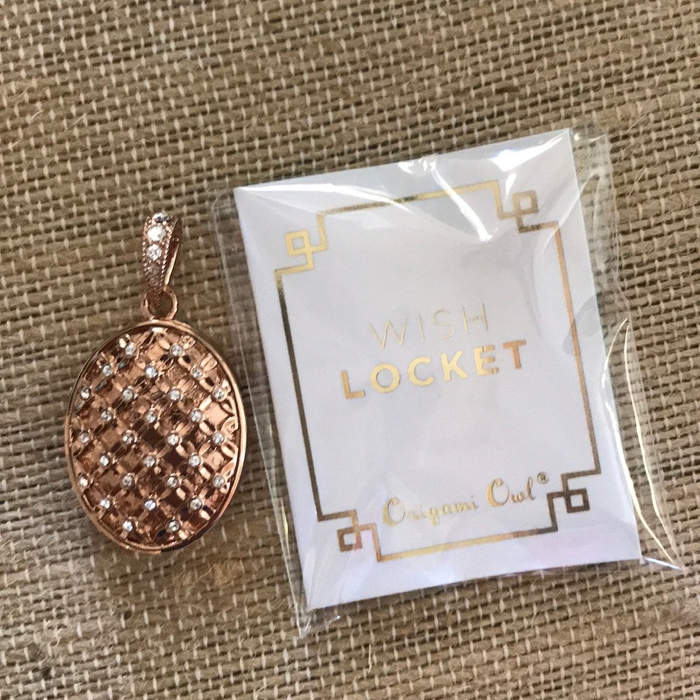 Rose gold wish locket.